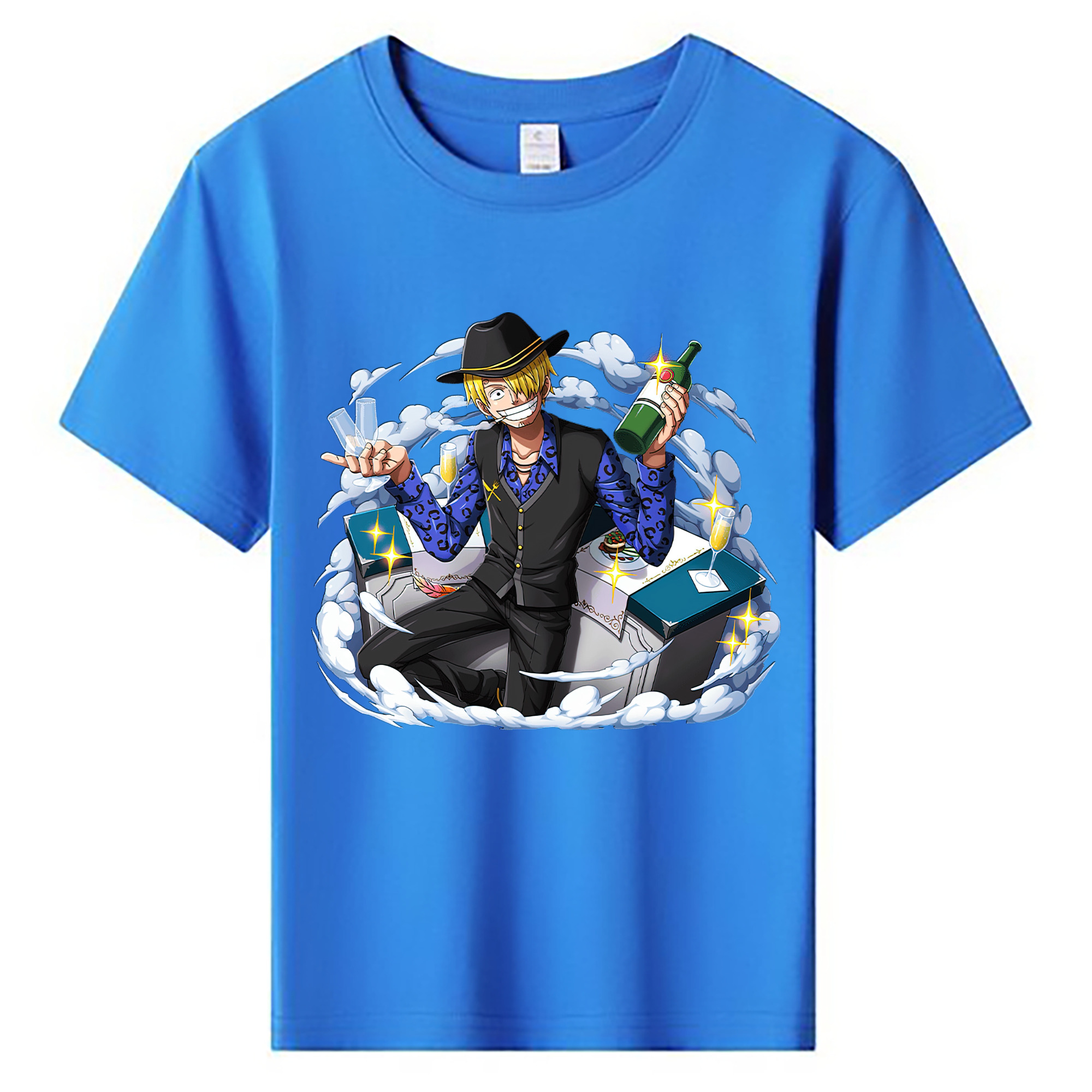 （画像用） ワンピース サンジ ONE PIECE Sanji 綿100％キッズTシャツ（フロントプリント）